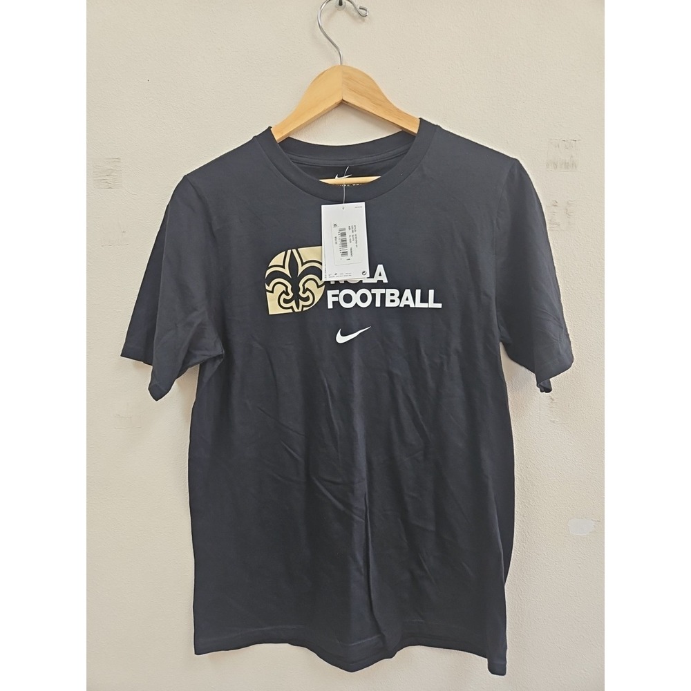 Nike New Orleans Saints Nola Football Youth Boys Shirt Black XL  18/20  NWT